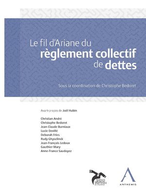 cover image of Le fil d'Ariane du règlement collectif de dettes